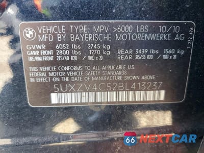 Zdjęcie 13 z 13 samochodu: 2011 BMW X5 XDRIVE35I VIN:5UXZV4C52BL413237 - miniatura