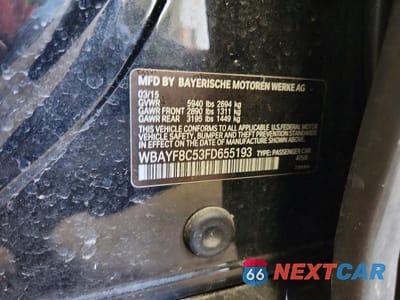 Zdjęcie 12 z 12 samochodu: 2015 BMW 750 LXI VIN:WBAYF8C53FD655193 - miniatura