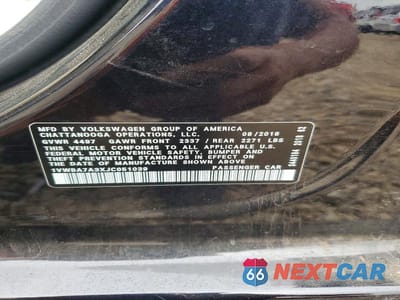 Zdjęcie 12 z 12 samochodu: 2018 VOLKSWAGEN PASSAT SE VIN:1VWBA7A3XJC051039 - miniatura