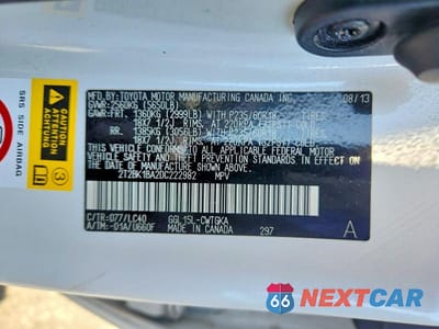 Zdjęcie 13 z 13 samochodu: 2013 LEXUS RX 350 BASE VIN:2T2BK1BA2DC222982 - miniatura