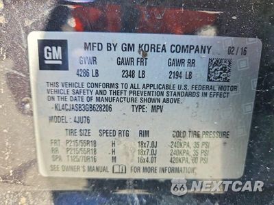 Zdjęcie 13 z 13 samochodu: 2016 BUICK ENCORE VIN:KL4CJASB3GB628206 - miniatura