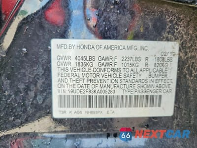 Zdjęcie 12 z 12 samochodu: 2019 ACURA ILX PREMIUM A-SPEC VIN:19UDE2F83KA005283 - miniatura