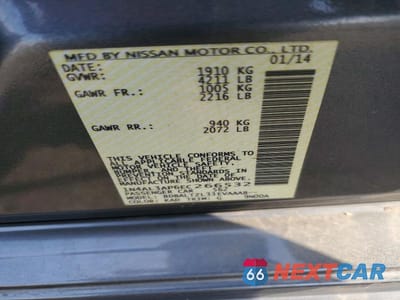Zdjęcie 12 z 12 samochodu: 2014 NISSAN ALTIMA 2.5 SV VIN:1N4AL3AP6EC266532 - miniatura