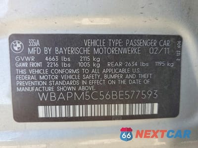 Zdjęcie 12 z 12 samochodu: 2011 BMW 335 I VIN:WBAPM5C56BE577593 - miniatura