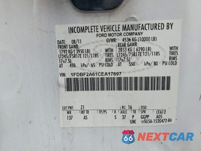 Zdjęcie 12 z 12 samochodu: 2012 FORD F250 SUPER DUTY VIN:1FDBF2A61CEA17897 - miniatura