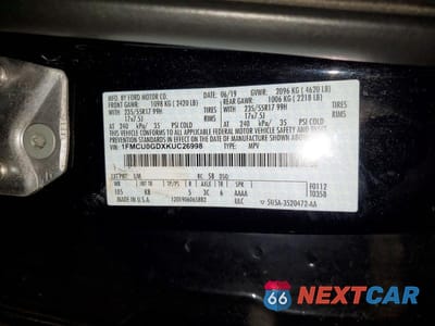 Zdjęcie 13 z 13 samochodu: 2019 FORD ESCAPE SE VIN:1FMCU0GDXKUC26998 - miniatura