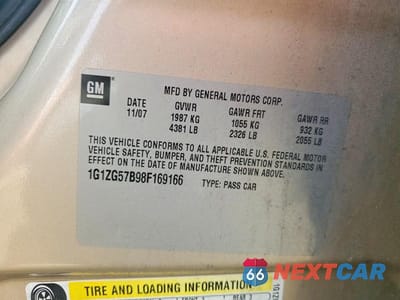 Zdjęcie 12 z 12 samochodu: 2008 CHEVROLET MALIBU LS VIN:1G1ZG57B98F169166 - miniatura