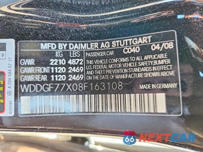 Zdjęcie 12 z 12 samochodu: 2008 MERCEDES-BENZ C 63 AMG VIN:WDDGF77X08F163108 - miniatura