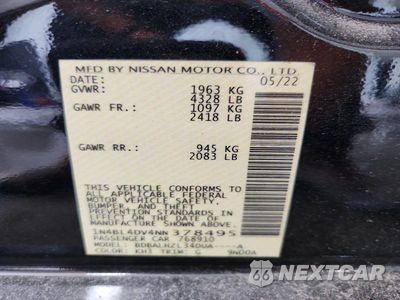 Zdjęcie 12 z 12 samochodu: 2022 NISSAN ALTIMA SV VIN:1N4BL4DV4NN378495 - miniatura