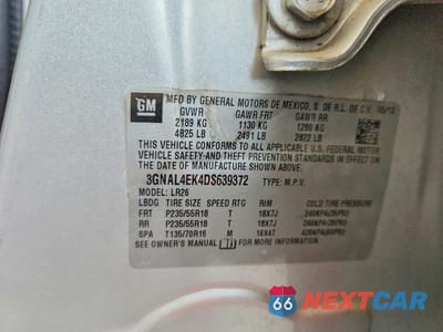Zdjęcie 13 z 13 samochodu: 2013 CHEVROLET CAPTIVA LTZ VIN:3GNAL4EK4DS639372 - miniatura