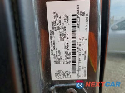 Zdjęcie 12 z 12 samochodu: 2019 FORD F150 VIN:1FTEW1EP5KFC71474 - miniatura