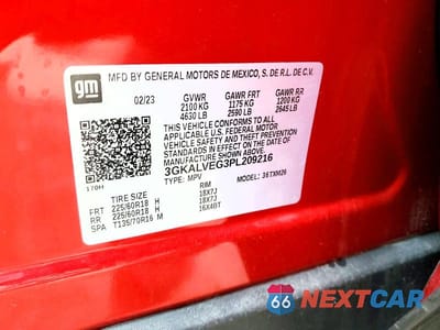 Zdjęcie 13 z 13 samochodu: 2023 GMC TERRAIN SLT VIN:3GKALVEG3PL209216 - miniatura