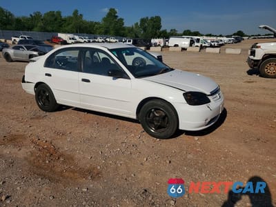 Czwarte zdjęcie samochodu z boku: 2001 HONDA CIVIC LX VIN:2HGES16521H569875 - miniatura