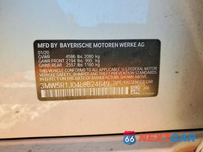 Zdjęcie 12 z 12 samochodu: 2020 BMW 330I VIN:3MW5R1J04L8B24649 - miniatura