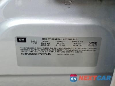 Zdjęcie 13 z 13 samochodu: 2014 CHEVROLET CRUZE LS VIN:1G1PA5SG9E7227245 - miniatura