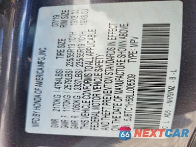 Zdjęcie 13 z 13 samochodu: 2020 ACURA RDX TECHNOLOGY VIN:5J8TC1H58LL005509 - miniatura