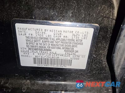 Zdjęcie 13 z 13 samochodu: 2025 NISSAN VERSA SV VIN:3N1CN8EV5SL845694 - miniatura