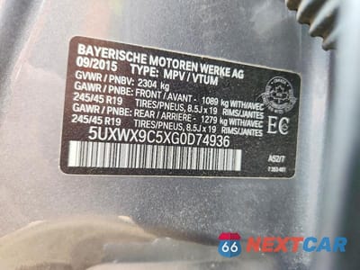 Zdjęcie 14 z 14 samochodu: 2016 BMW X3 XDRIVE28I VIN:5UXWX9C5XG0D74936 - miniatura