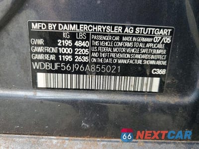 Zdjęcie 12 z 12 samochodu: 2006 MERCEDES-BENZ E 350 VIN:WDBUF56J96A855021 - miniatura