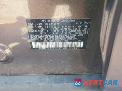 Zdjęcie 12 z 12 samochodu: 2022 SUBARU OUTBACK LIMITED VIN:4S4BTANC3N3164353 - miniatura