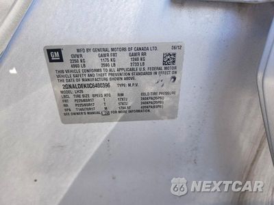 Zdjęcie 12 z 12 samochodu: 2012 CHEVROLET EQUINOX VIN:2GNALDEK0C6400396 - miniatura
