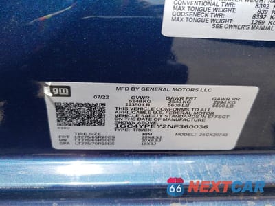Zdjęcie 13 z 13 samochodu: 2022 CHEVROLET SILVERADO K2500 HEAVY DUTY LTZ VIN:1GC4YPEY2NF360036 - miniatura