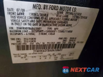 Zdjęcie 13 z 13 samochodu: 2010 FORD FLEX LIMITED VIN:2FMHK6DT8ABA10601 - miniatura