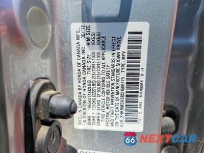 Zdjęcie 13 z 13 samochodu: 2012 HONDA CR-V LX VIN:2HKRM3H38CH506775 - miniatura