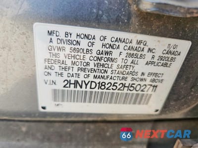 Zdjęcie 13 z 13 samochodu: 2002 ACURA MDX VIN:2HNYD18252H502711 - miniatura