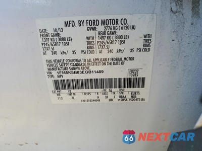 Zdjęcie 13 z 13 samochodu: 2014 FORD EXPLORER VIN:1FM5K8B83EGB11489 - miniatura