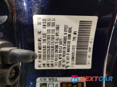 Zdjęcie 13 z 13 samochodu: 2015 HONDA CR-V LX VIN:5J6RM4H39FL119121 - miniatura