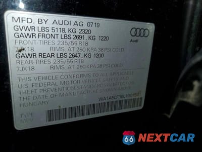 Zdjęcie 14 z 14 samochodu: 2020 AUDI Q3 PREMIUM VIN:WA1AECF36L1001591 - miniatura