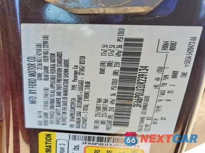 Zdjęcie 12 z 12 samochodu: 2018 FORD FUSION SE HYBRID VIN:3FA6P0LU3JR239134 - miniatura