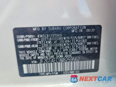 Zdjęcie 14 z 14 samochodu: 2021 SUBARU CROSSTREK PREMIUM VIN:JF2GTAEC9M8259562 - miniatura