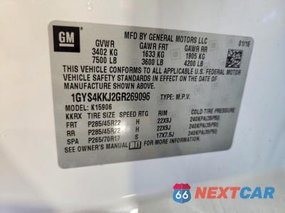 Zdjęcie 13 z 13 samochodu: 2016 CADILLAC ESCALADE ESV PLATINUM VIN:1GYS4KKJ2GR269096 - miniatura