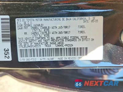 Zdjęcie 12 z 12 samochodu: 2025 TOYOTA TACOMA TRD OFF-ROAD VIN:3TMLB5JN4SM145315 - miniatura