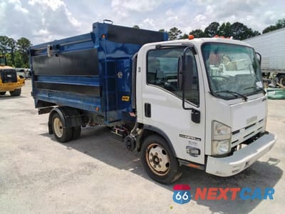 Czwarte zdjęcie samochodu z boku: 2015 ISUZU NPR HD DUMP TRUCK VIN:54DC4W1B6FS804882 - miniatura