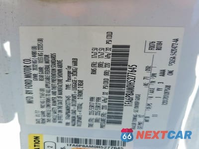 Zdjęcie 12 z 12 samochodu: 2017 FORD MUSTANG VIN:1FA6P8AM0H5277645 - miniatura