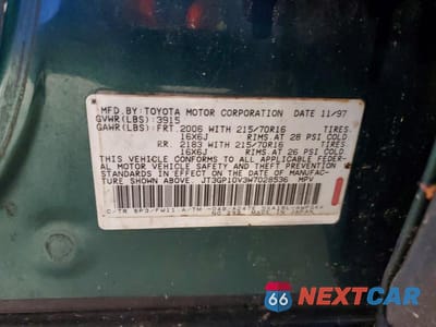 Zdjęcie 12 z 12 samochodu: 1998 TOYOTA RAV4 BASE VIN:JT3GP10V3W7028536 - miniatura