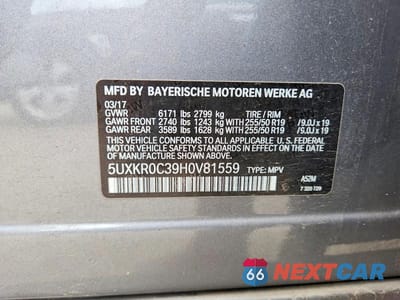Zdjęcie 14 z 14 samochodu: 2017 BMW X5 XDRIVE35I VIN:5UXKR0C39H0V81559 - miniatura