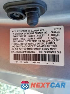 Zdjęcie 12 z 12 samochodu: 2017 HONDA CIVIC EXL VIN:2HGFC3B7XHH362102 - miniatura