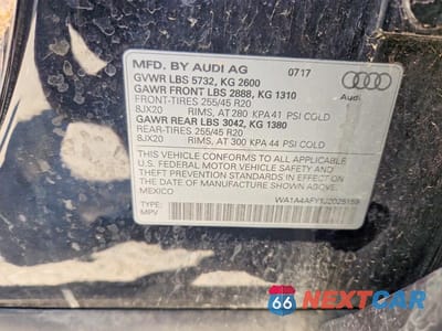Zdjęcie 12 z 12 samochodu: 2018 AUDI SQ5 PREMIUM PLUS VIN:WA1A4AFY1J2025159 - miniatura