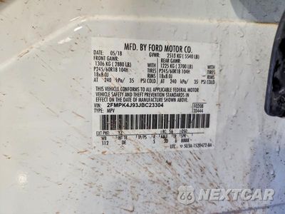 Zdjęcie 14 z 14 samochodu: 2018 FORD EDGE SEL VIN:2FMPK4J93JBC23304 - miniatura