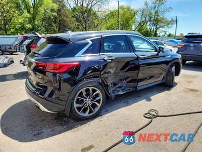 Trzecie zdjęcie samochodu z tyłu: 2019 INFINITI QX50 ESSENTIAL VIN:3PCAJ5M31KF103757 - miniatura
