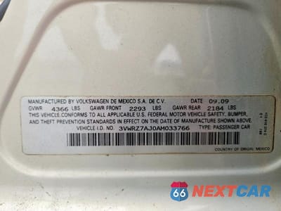 Zdjęcie 12 z 12 samochodu: 2010 VOLKSWAGEN JETTA SE VIN:3VWRZ7AJ0AM033766 - miniatura