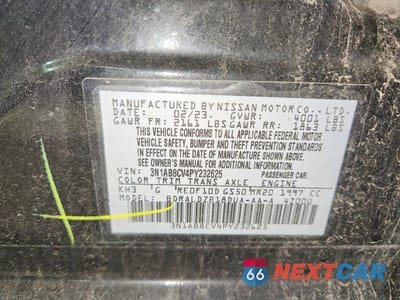 Zdjęcie 12 z 12 samochodu: 2023 NISSAN SENTRA SV VIN:3N1AB8CV4PY232625 - miniatura