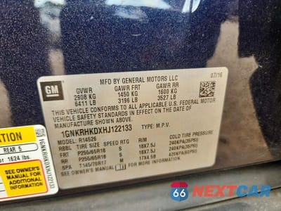 Zdjęcie 13 z 13 samochodu: 2017 CHEVROLET TRAVERSE LT VIN:1GNKRHKDXHJ122133 - miniatura