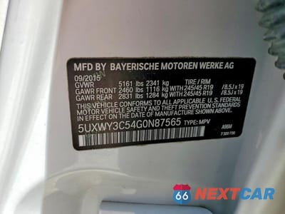 Zdjęcie 13 z 13 samochodu: 2016 BMW X3 XDRIVE28D VIN:5UXWY3C54G0N87565 - miniatura