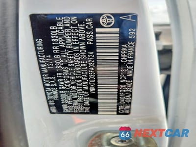 Zdjęcie 12 z 12 samochodu: 2015 TOYOTA YARIS 5-DOOR L VIN:VNKKTUD35FA032724 - miniatura