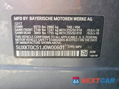 Zdjęcie 13 z 13 samochodu: 2018 BMW X5 XDR40E VIN:5UXKT0C51J0W00601 - miniatura